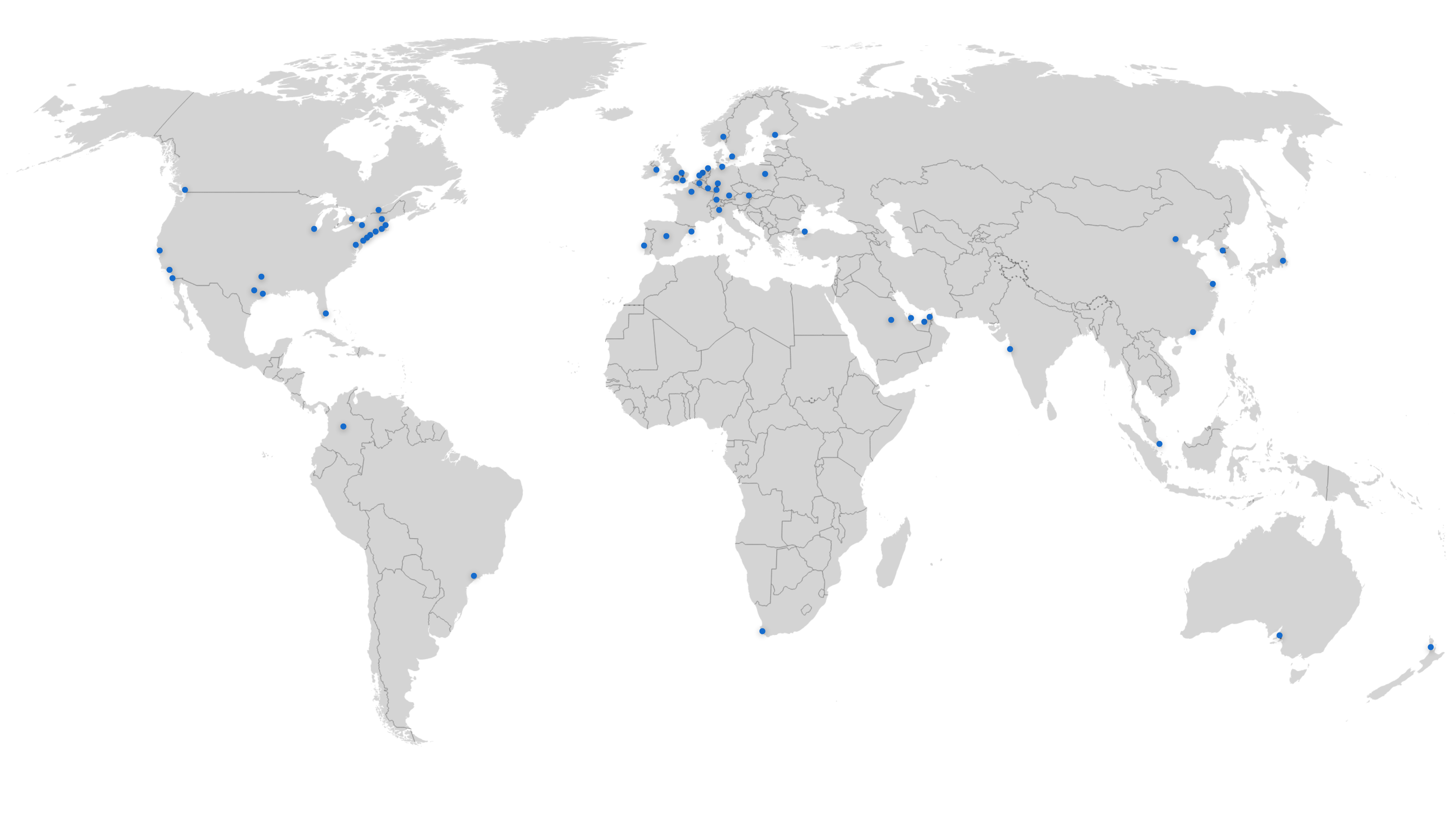 REA Network global chapter map