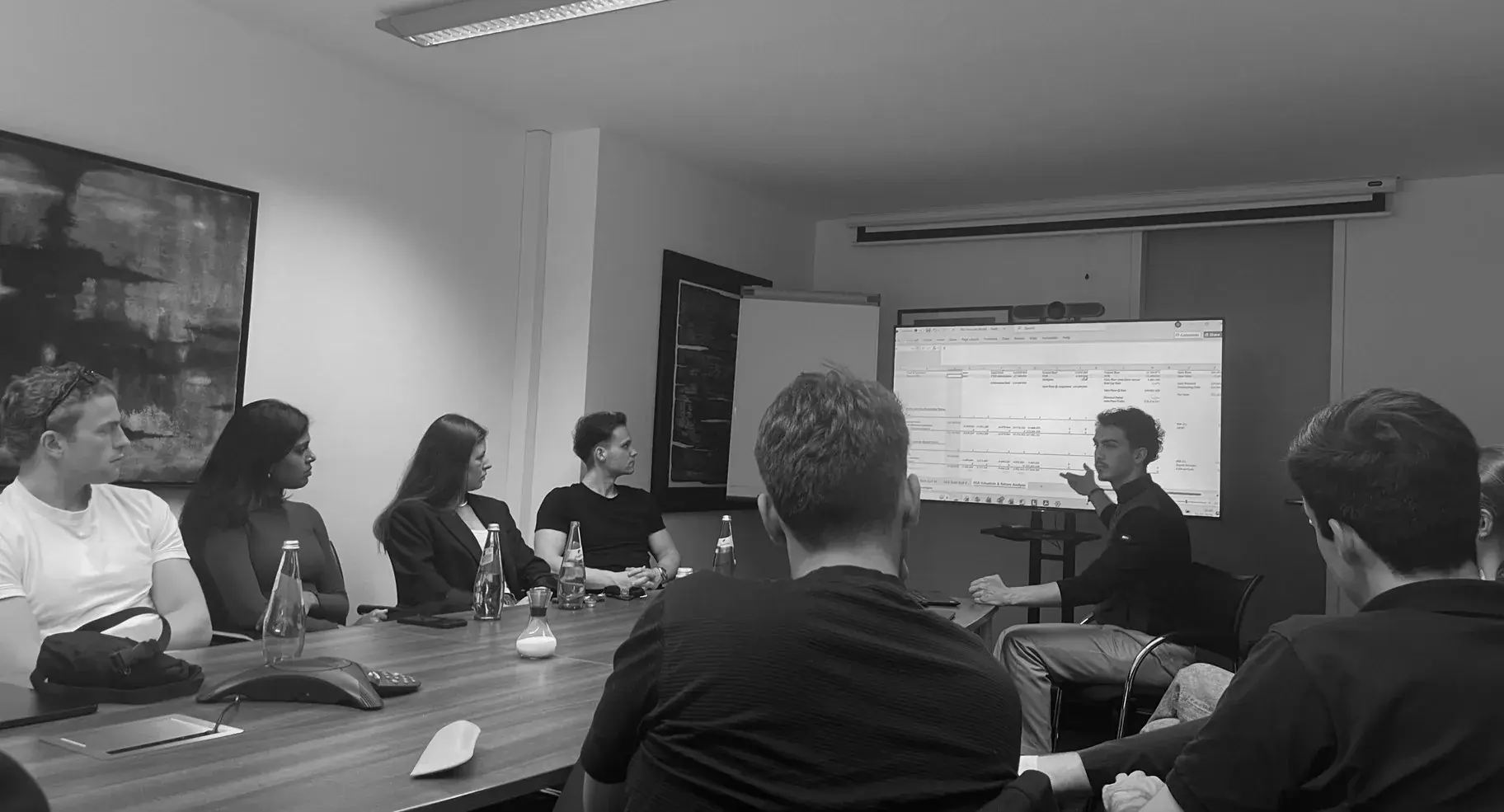 A workshop running around a boardroom table