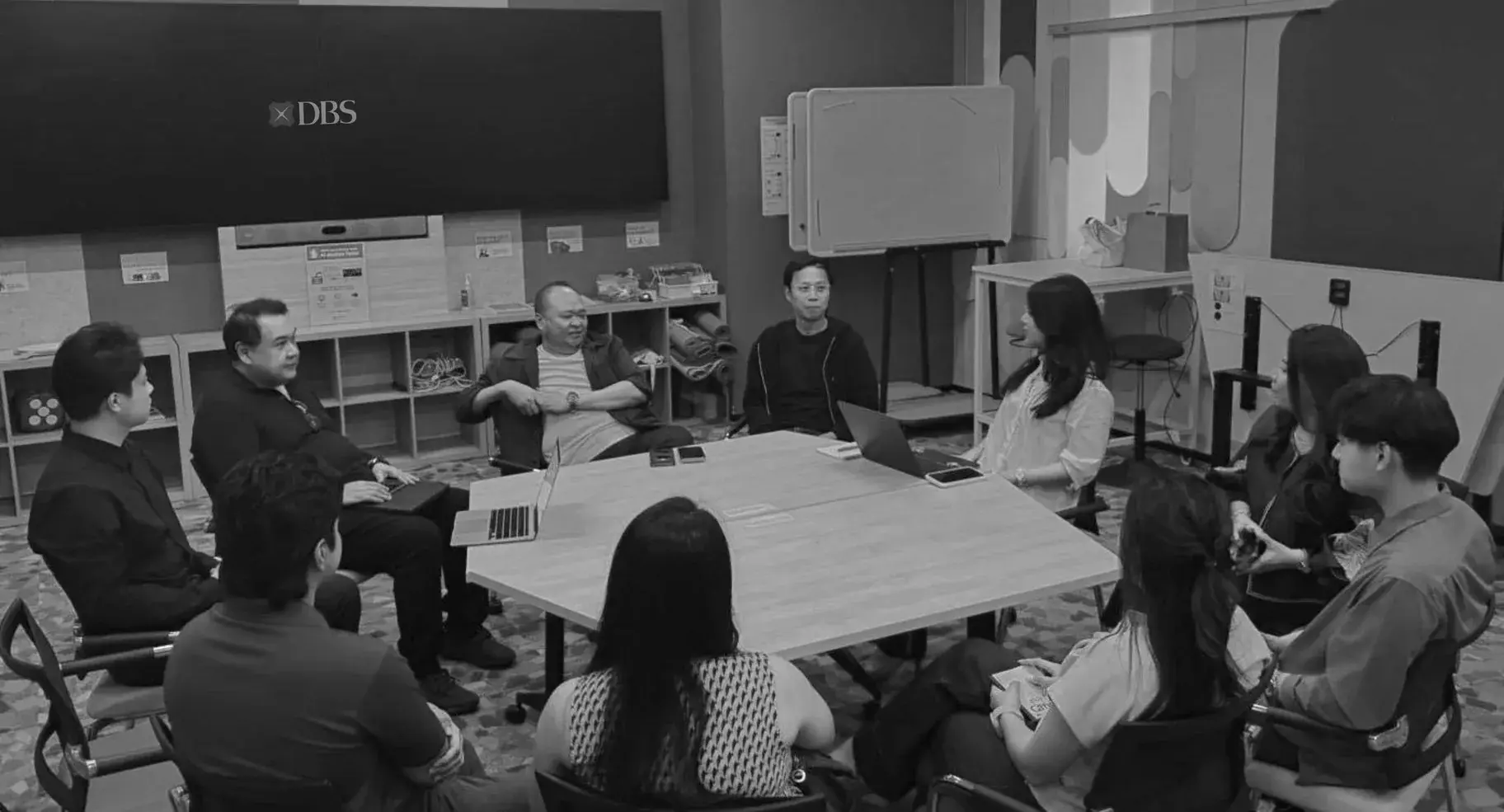 A workshop running around a boardroom table