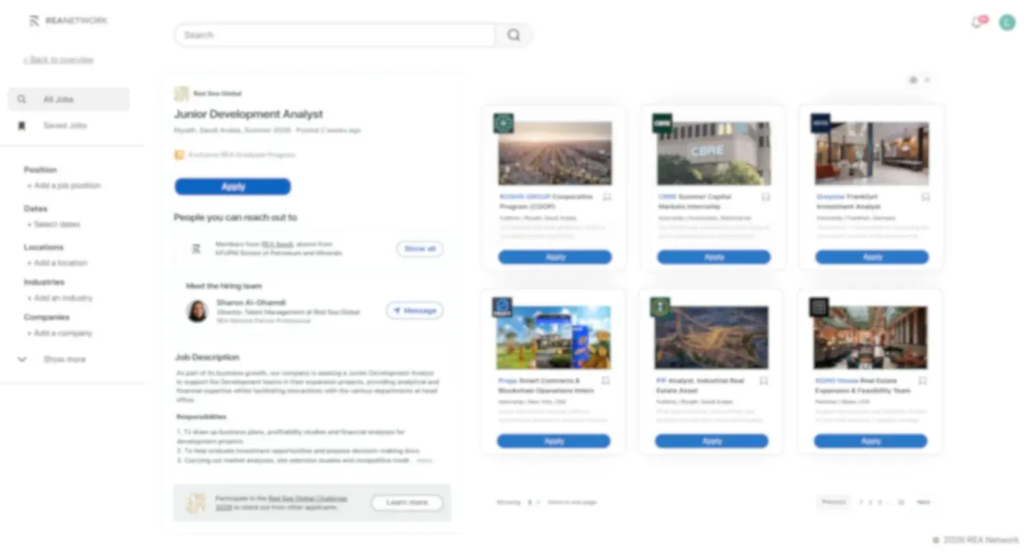 The opportunities environment, with a graduate role open beside the listing