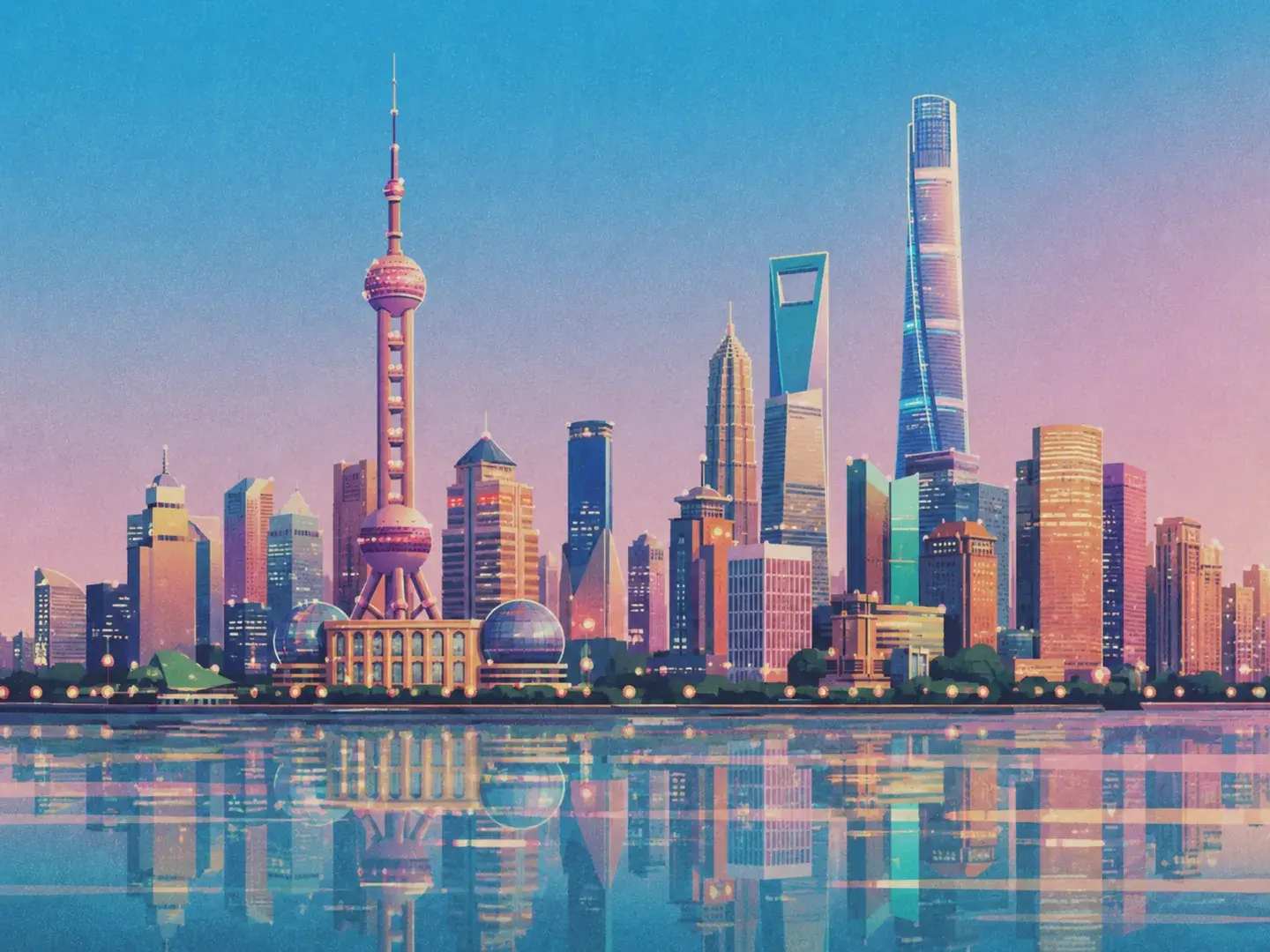 Illustration of Shanghai