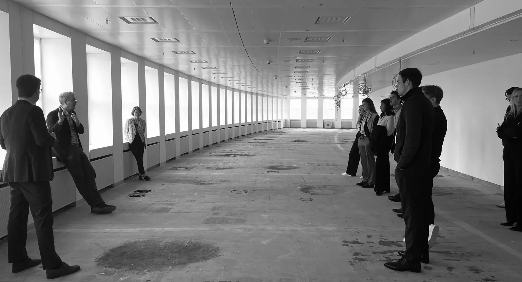 An on-site visit to a vacant floor of the Kastor Tower with BNP Paribas
