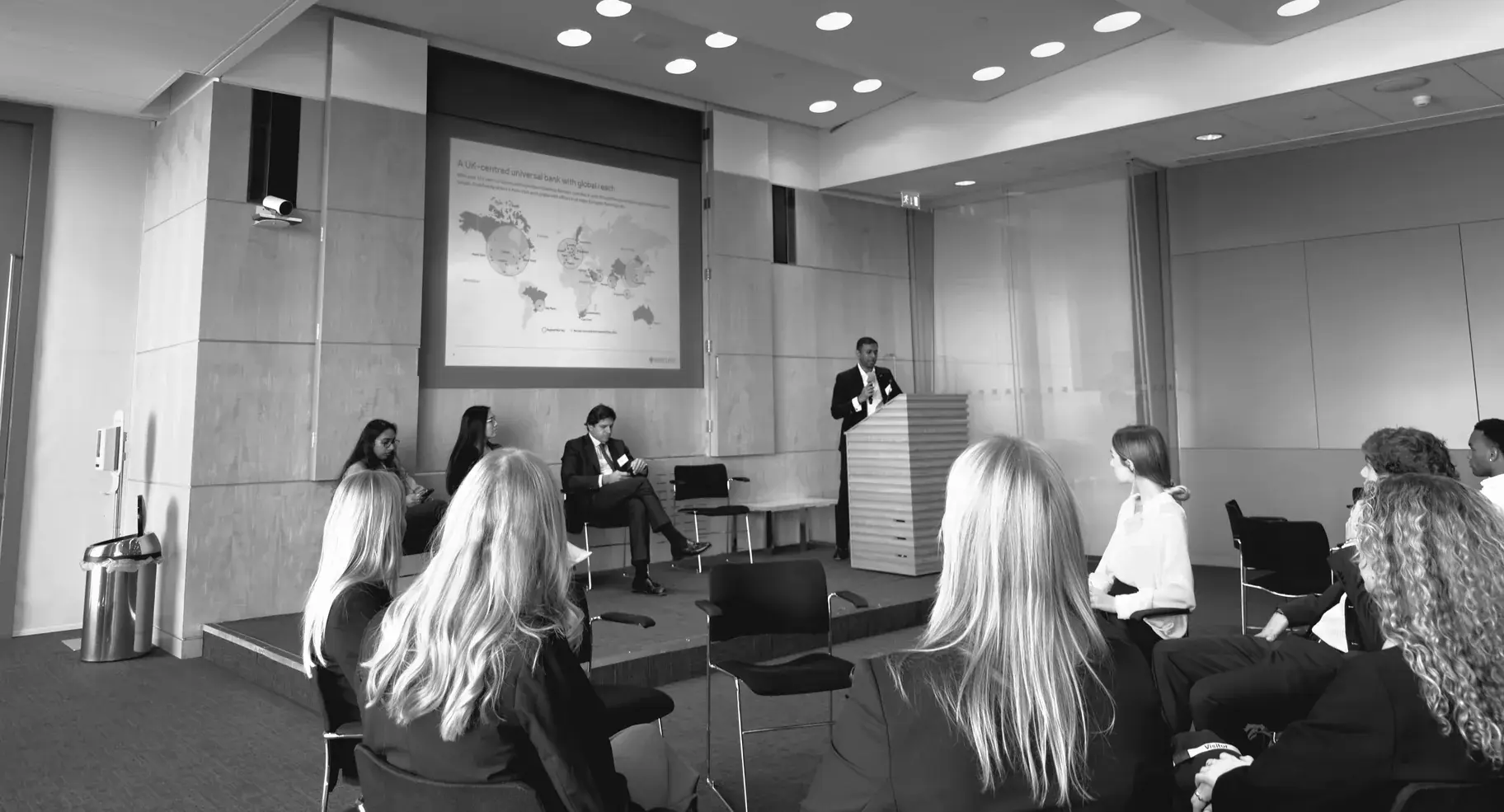 A presentation at Barclays in Canary Wharf