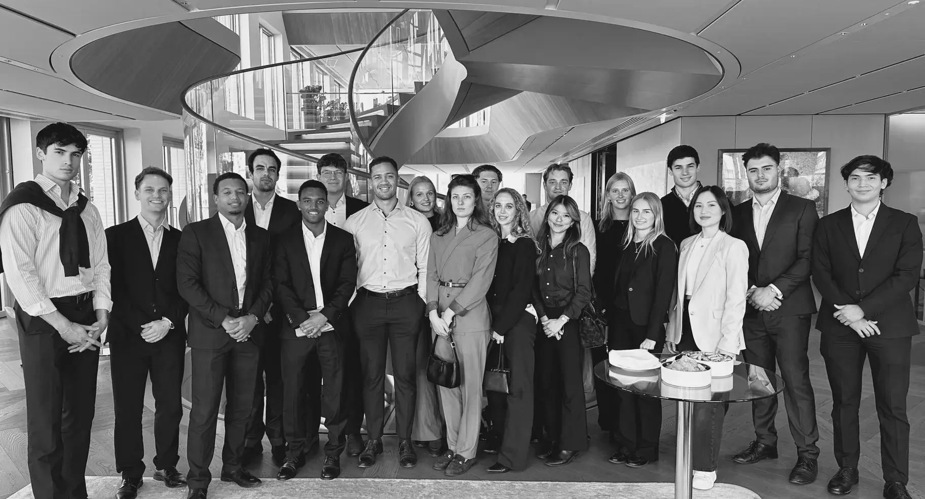 The group under the staircase at KKR on the final afternoon