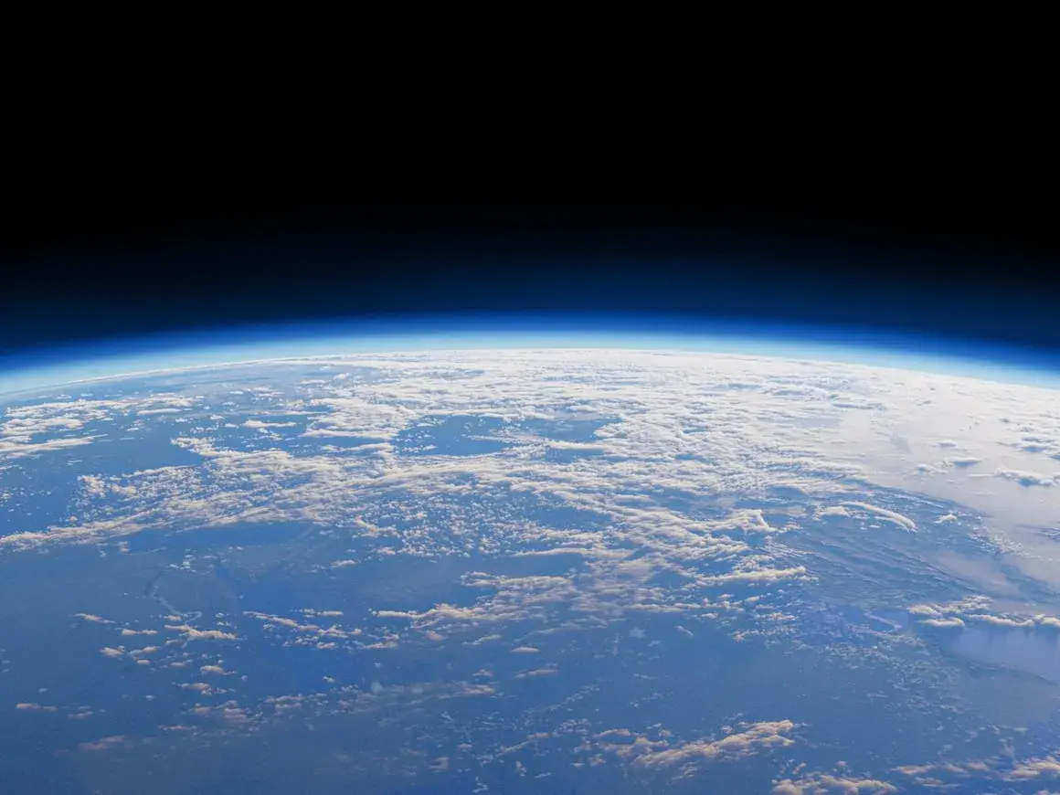 The curve of the Earth seen from orbit