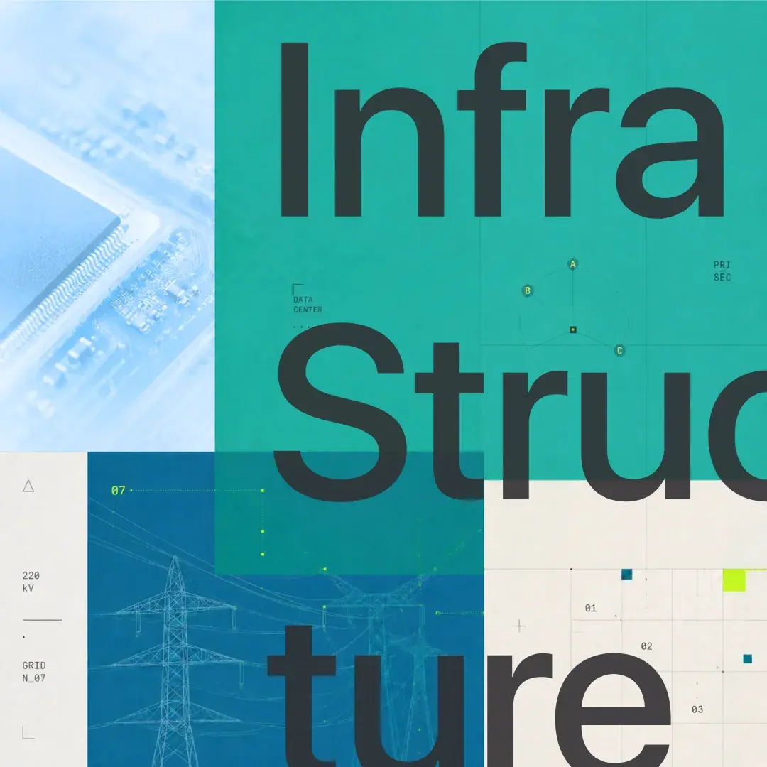 Illustration of infrastructure and energy networks